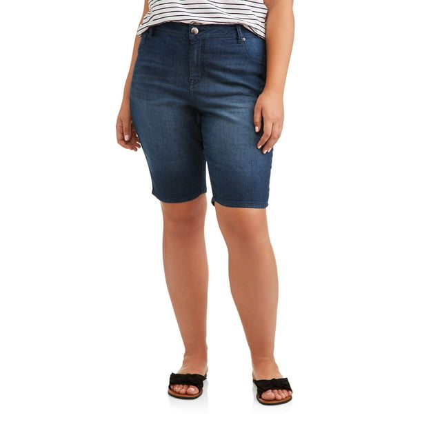 A3 Denim - A3 Denim Women's Plus Size Basic Bermuda Shorts - Walmart ...