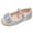White, variant on WOYY Girls Princess Dress Shoes Fashion Cute Bow Glitter Flat Sandals