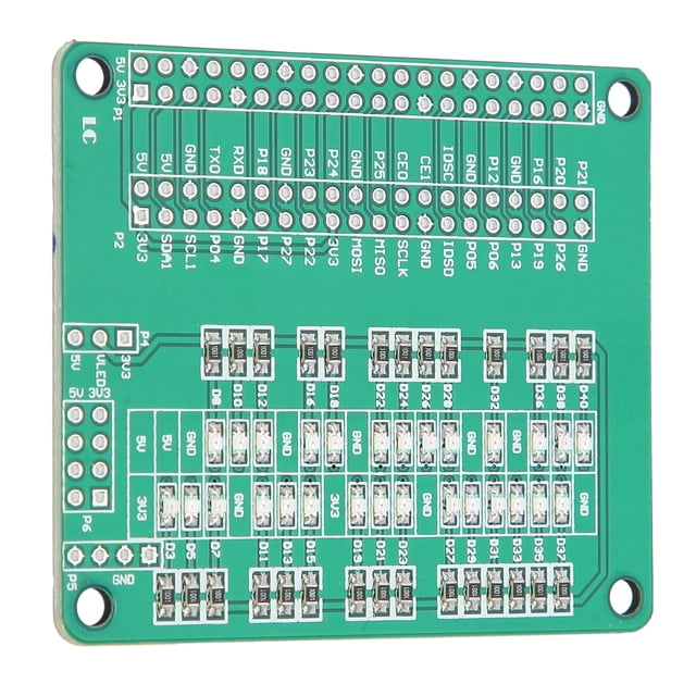 Placa de prueba DC 33 V/5 V placa adaptadora de placa de circuito impreso módulo convertidor de Sensor adaptador de puerto IO LED con múltiples pines de alimentación ANGGREK Otros