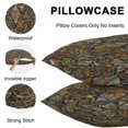 thumbnail image 4 of Boho Floral Outdoor Pillow Covers 20x12 Inch Lumbar Pillow Covers Set of 2 Waterproof Decorative Throw Pillow Cases Vintage Botanical Paisley Flower Cushion Covers for Patio Furniture Garden Couch, 4 of 8