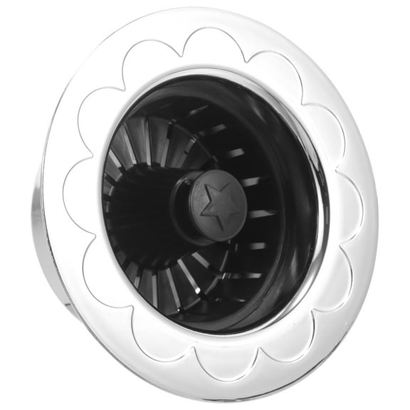 Toyvian Silver 3 in Sink Strainer Stopper Drain Filter with Filtration and Plug