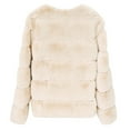 thumbnail image 4 of MSJUHEG Jackets For Women Leather Jacket Women Plus Size Short Faux Coat Warm Furry Fauxlong Jacket Sleeve Outerwear Leather Jacket Women Beige L, 4 of 7