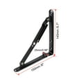 thumbnail image 2 of Uxcell Folding Bracket 6" 150mm for Shelves Table Desk Wall Mounted Support Collapsible Long Release Arm Space Saving Carbon Steel, 2 of 4