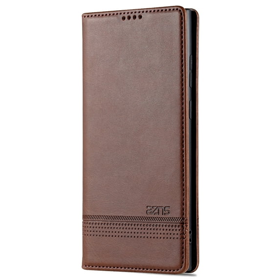 TECH CIRCLE Samsung Galaxy S23 Wallet Case,PU Leather TPU Bumper Card Slots Hands-Free Kickstand Magnetic Closure Shockproof Flip Folio Case for Samsung Galaxy S23 6.1 inch 2023,Brown