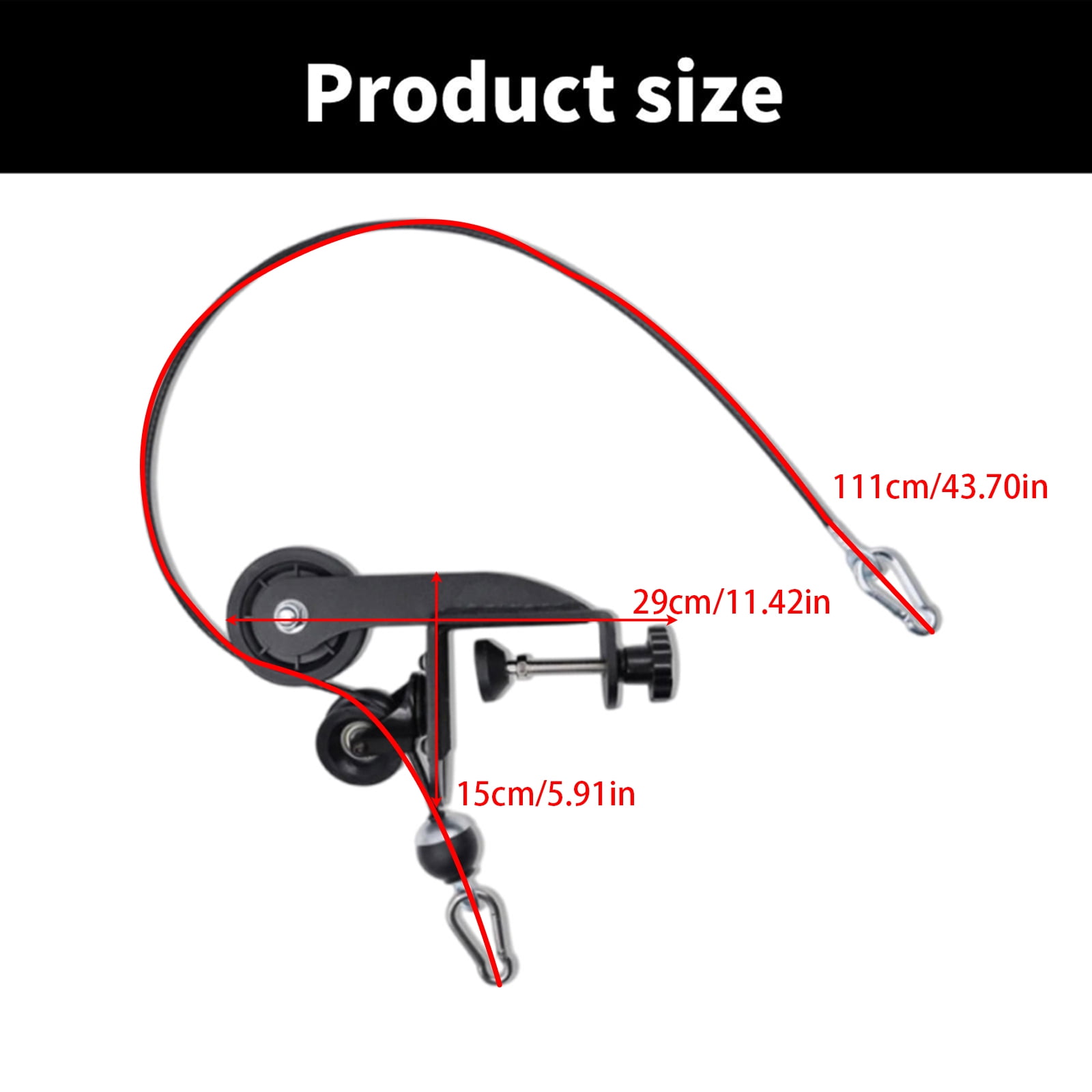 BIBABLYKE Forearm Strength Trainer for Desk Adjustable Resistance Arm Exerciser with Steel Cable Rope Forearm Wrist Roller Trainer