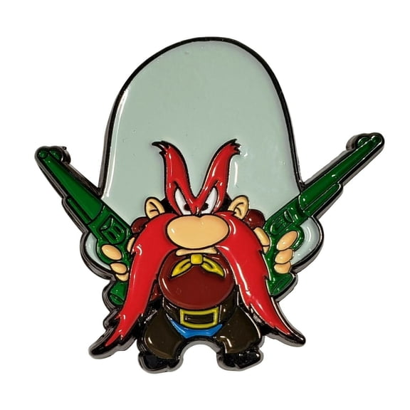 Yosemite Sam With Guns 1.25 Inches Tall Enamel Metal Pin