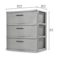 thumbnail image 2 of Cajonera Sterilite con 3 Cajones Grandes Diseño Tejida Gris, 2 of 4