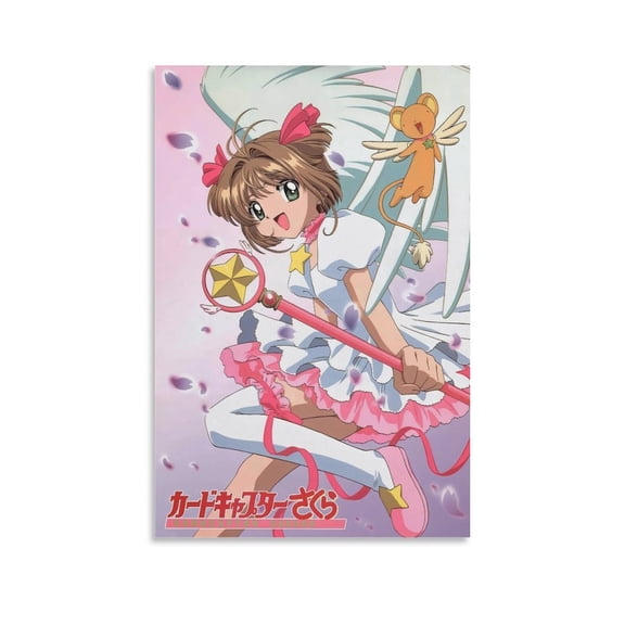 Japane Romance Anime Series Cardcaptor Sakura Poster Artworks Canvas Poster Room Aesthetic Wall Art Prints Home Modern Decor Gifts 24x36inch(60x90cm)