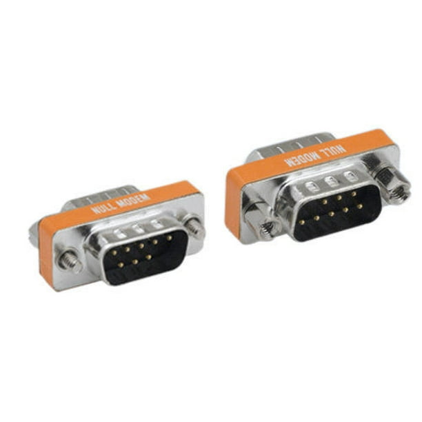 Kentek Mini DB9 Male to Male M/M Serial/AT Null Modem Mini Adapter