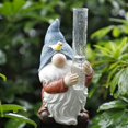 thumbnail image 4 of Pluviómetro de resina ZHAOCHENG con forma de gnomo estatua de jardín medidor de agua para lluvia, 4 of 5