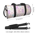 thumbnail image 2 of Balery Colorful Bunny Bolsa de Gimnasio para Mujeres y Hombres, Bolsa de Viaje Impermeable, Bolsa de Fin de Semana con Compartimento para Zapatos y Bolsillo Húmedo, 2 of 6