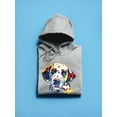 thumbnail image 3 of Pastell Colorful Dalmatian Hoodie Women -Weekday Best Designs, Female XX-Large, 3 of 4