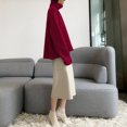 thumbnail image 6 of Qetyuw Turtleneck Sweaters for Women Oversized Solid Color Long Sleeve Jumpers Knitted Chunky Casual Pullover Sweaters, 6 of 8