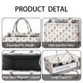 thumbnail image 4 of Large Capacity Tote Bag,White Highland Cow Flower Pattern Handbag Fashion Luxury Tote Bag,15.7"x13"x 5.1" Inches,Laptop Compatible, 4 of 6