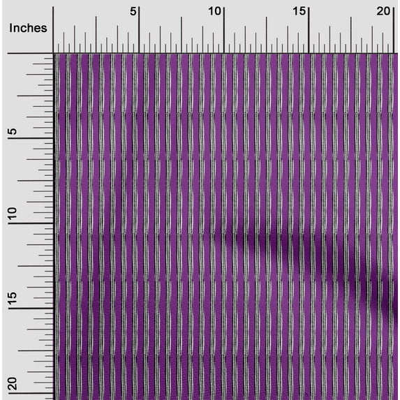 oneOone Georgette Viscose Purple Fabric Stripe Block Craft Projects Decor Fabric Printed By The Yard 42 Inch Wide