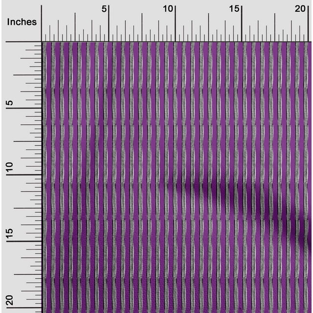 oneOone Cotton Poplin Purple Fabric Stripe Block Craft Projects Decor Fabric Printed By The Yard 56 Inch Wide