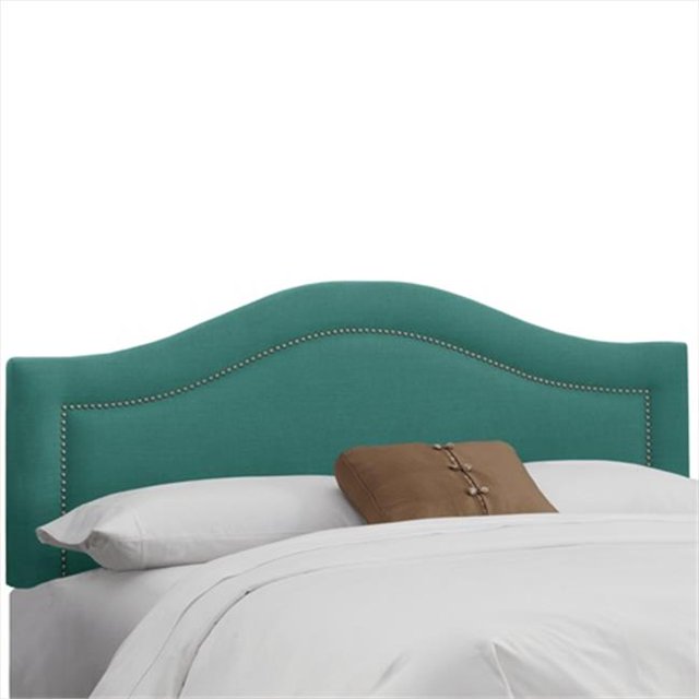 Skyline Furniture 902NB-PWLNNLGN Queen Inset Nail Button Headboard In Linen Laguna
