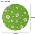 thumbnail image 2 of Round Tablecloth Daisy 60 Inch Table Cover Wrinkle Free Kitchen Dining, 2 of 5