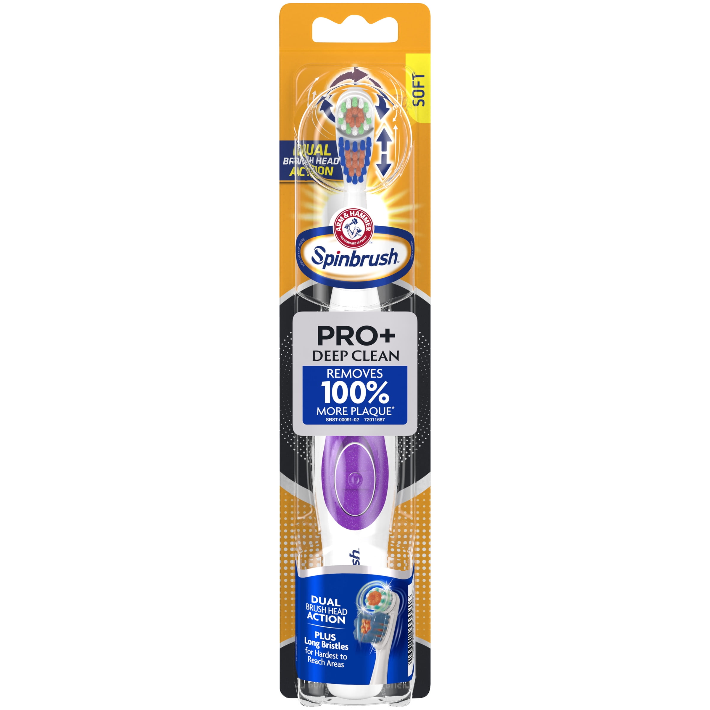 ARM & HAMMER Spinbrush PRO+ Deep Clean BatteryOperated Toothbrush