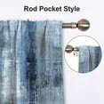 thumbnail image 5 of Blue Kitchen Curtains Tiers and Valances Set 3 Piece for Windows Grey Kitchen Window Curtains Set,Modern Abstract Art Valances for Living Room(36" Tiers Set), 5 of 5