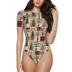 thumbnail image 1 of Fotbe Rustic Plaid Forest Lodge Body de Mujer con Cuello Redondo y Mangas Cortas, Sin Mangas Ajustado, Suave, Cómodo y Básico-Small, 1 of 7