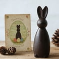 thumbnail image 6 of Black Wooden Easter Bunny Sculpture – Farmhouse Tabletop Ornament for Spring Centerpieces & Birthday Decor, 6 of 9