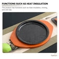 thumbnail image 3 of 2 PCS Stone Bowl Mat Placemats Pot Supply Circle Casserole Dish Trivet Heat Proof Pad Wooden Base Tripod, 3 of 6