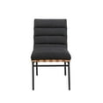 thumbnail image 3 of Lahni Black Boucle Fabric Set of 2 Dining Chair with Black Iron Legs, 3 of 6