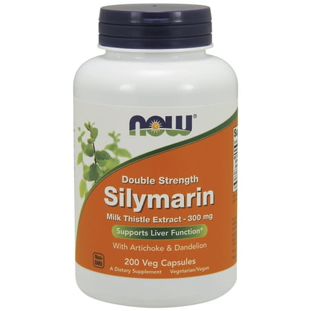 NOW Supplements, Silymarin Double Strength 300 mg, 200 Veg (Best Herbal Medicine For Liver)