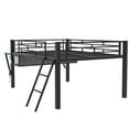 thumbnail image 6 of Bellemave Full Size Loft Bed with Desk, Gaming Mid Loft with Desk&Led,Low Loft Bed for Teens Adult, Undercarriage Storage for Bedroom,Black, 6 of 8