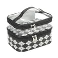 thumbnail image 2 of Caja De Almacenamiento Portátil De Artículos De Tocador De Doble Capa, Bolsa Organizadora De Cosméticos De Gran Capacidad Con Compartimentos Con Cremallera Para Fácil Acceso, Cuero Duradero., 2 of 3