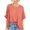 Orange, variant on Tbopshirt Top for Women,Women Oversized T-Shirt Summer Casual Loose Fit 5/4 Sleeve Short Sleeve Solid Macaron Color Loose Tee Tops
