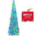 thumbnail image 1 of Árbol de Navidad MACTING, 152 cm, desplegable, con luces, azul aguamarina, 1 of 5
