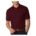 thumbnail image 1 of Jerzees Men's SpotShield Button Down Polo Sport Shirt, Maroon XL, 1 of 2