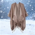 thumbnail image 2 of Cavosen Wraps for Evening Dresses Tassel Elegant Shawls Solid Soft Thicken Warm Open Front Scarves Casual Fall Everyday Wear, 2 of 5