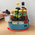 thumbnail image 3 of Oleegame 1PC Produce Storage Storage Tray Box Rotatable With Handle Storage Multifunctional Kitchen Bathroom Housekeeping Organizers Blue, 3 of 5
