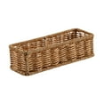 thumbnail image 3 of Cesta de mimbre de imitación, organizador Vintage, bandeja de tocador de baño, cesta tejida para dormitorio, mesa de centro, decoración de exhibición S, 3 of 9