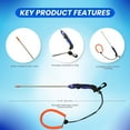thumbnail image 6 of Scuba Choice 13-3/4" Stainless Steel Lobster Tickle Stick with Clip and Lanyard (Blue), 6 of 7