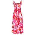 thumbnail image 5 of Taqqpue Women's Summer Dresses Sleeveless Boho Floral Maxi Dress Square Neck Smocked Tiered A Line Dresses Causal Floral Holiday Dress Summer Long Beach Sundress, 5 of 8