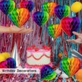 thumbnail image 3 of Decoraciones del orgullo, 10 Uds. Bolas de papel de panal de arco iris, pompón colgante, decoración de fiesta, accesorios para festivales, 3 of 5
