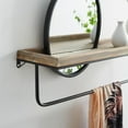 thumbnail image 5 of Linon Kenwood Center Mirror Wall Shelf, Black Iron Frame with Gray Wash Finish, 5 of 12