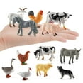 thumbnail image 3 of 12pcs Mini Farm Figurines Simulation Farm Animal Figures Toys Washable Pvc Farm Barn Animals Playset For Cake Decoration M8C8, 3 of 9
