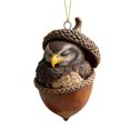 thumbnail image 1 of Adornos colgantes de bellota de animales del bosque, acrílicos, para árbol de Navidad, con diseños de ardilla, conejo y poni, colgantes planos 2D para regalar en las fiestas., 1 of 8