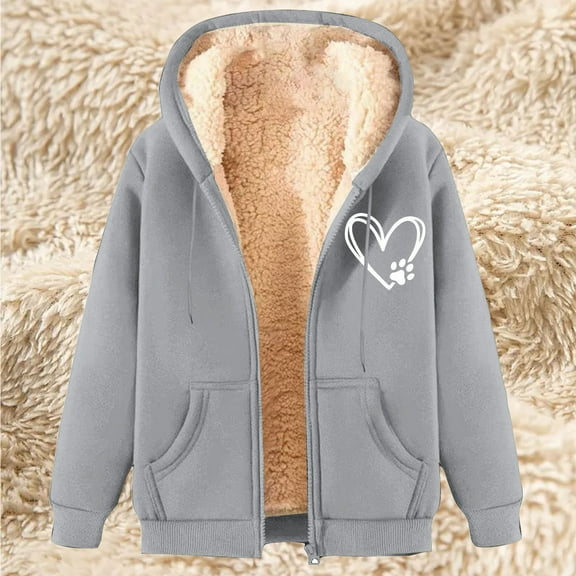 PNTUTB Women's Solid Color Drawstring Hoodies Fashion Prints Zip Up Pockets Jackets Fleece Casual Sweatshirts