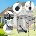 thumbnail image 4 of Tiagowell Lightweight Folding Grill Table with Mesh Desktop, Sliver, 4 of 6