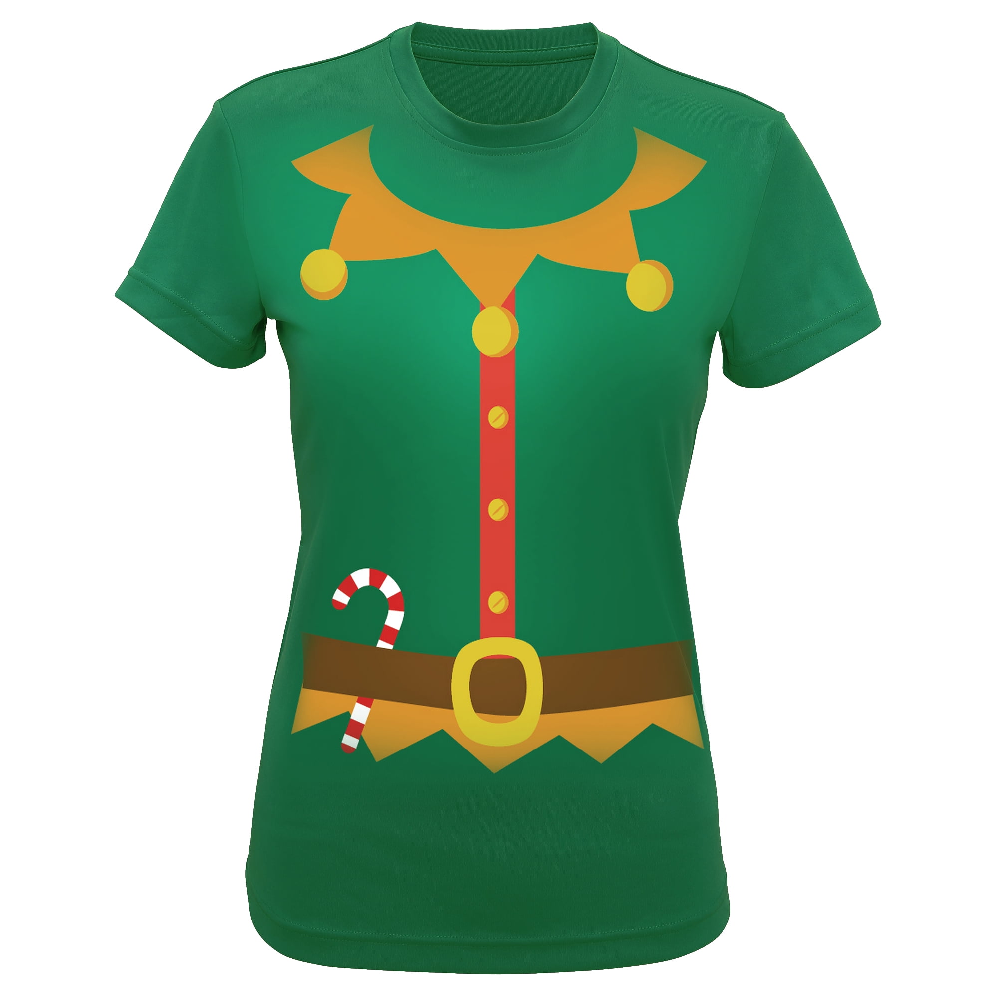 Christmas Shop Camiseta navidena diseno de Duende Elfo para mujer senora Verde Christmas Shop UTRW5993 green Walmart en linea