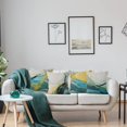 thumbnail image 2 of LAICAIW Marble Texture Throw Pillow Covers, Blue and Yellow Marble Decorative Sofa Pillow Covers Square Linen Couch Pillow Cases for Home Decor Set of 4, 18x18 Inch (No Insert Included), 2 of 3