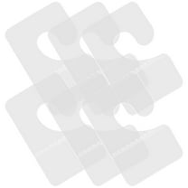 100 Pcs Clothes Hangers Label Clothes Rack Hanger Tags Clear Hanging Tabs Aircraft Hole Hook Sticker Pvc