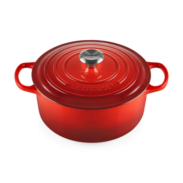 Horno holandés Le Creuset de hierro fundido esmaltado Signature, 5.5 L, color cereza