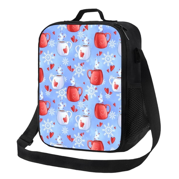 Disketp coffee love cup winter Bolsa Térmica Estampada para Almuerzo, Lonchera para Hombres y Mujeres Adultos
